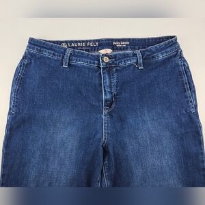 Laurie Felt Los Angeles Daisy Denim High Rise Wide-leg Jeans Size 14